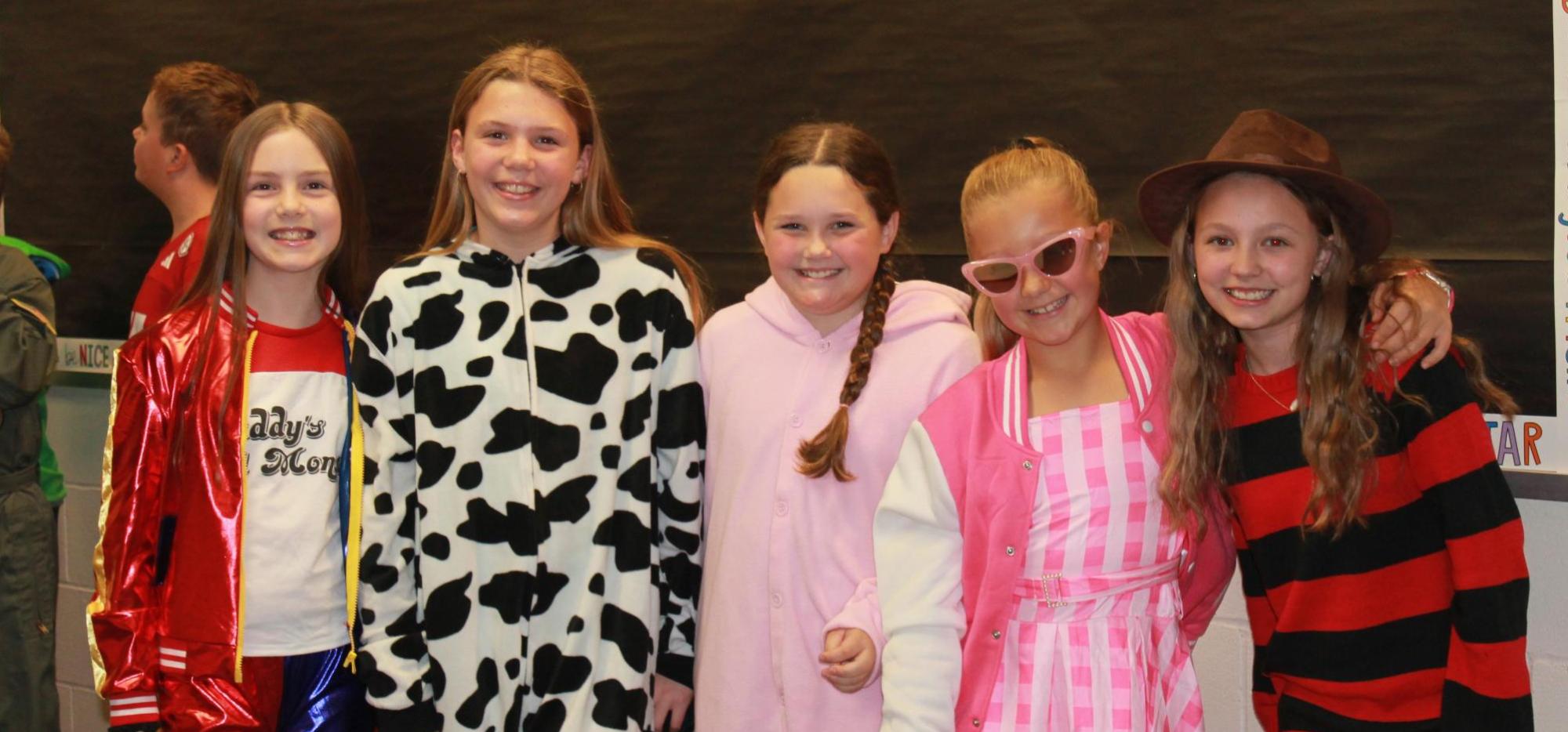 Students on Halloween